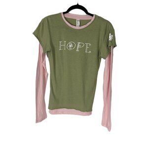 Pimatee Women/Teen Green-Pink Long Sleeve TShirt